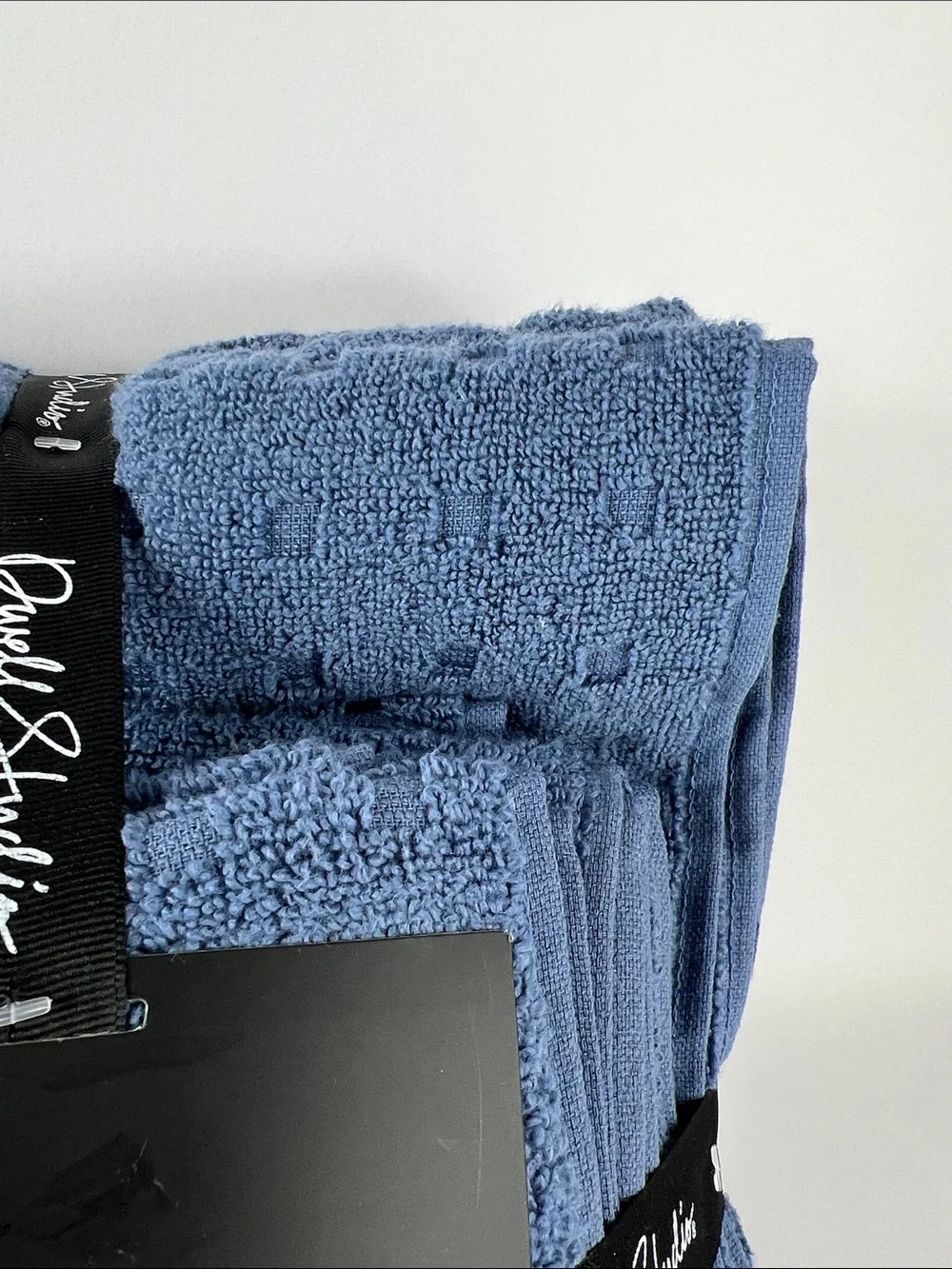 Dwell Studio Bath Towel Set Blue Zero Twist Soft 100% Cotton 6 Piece Set NEW - Picture 3 of 6